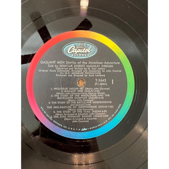 Gallant Men Stories of the American Adventure Vinyl Record T-2643 Album - Picture 4 of 5